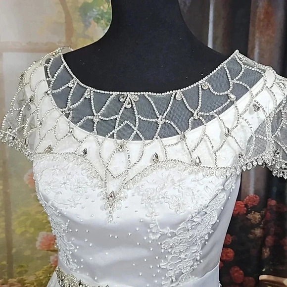 ( New Arrival ) Come Away With Me, 8pc. Wedding Tiara Ensemble - Picture 12 of 14